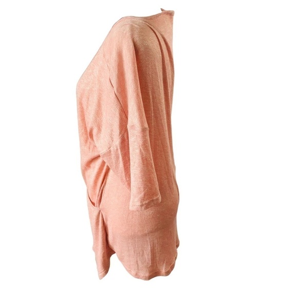 NEW Simple Suzanne Betro Knit Top Women XL Pink White Faux Wrap Front - Picture 6 of 10